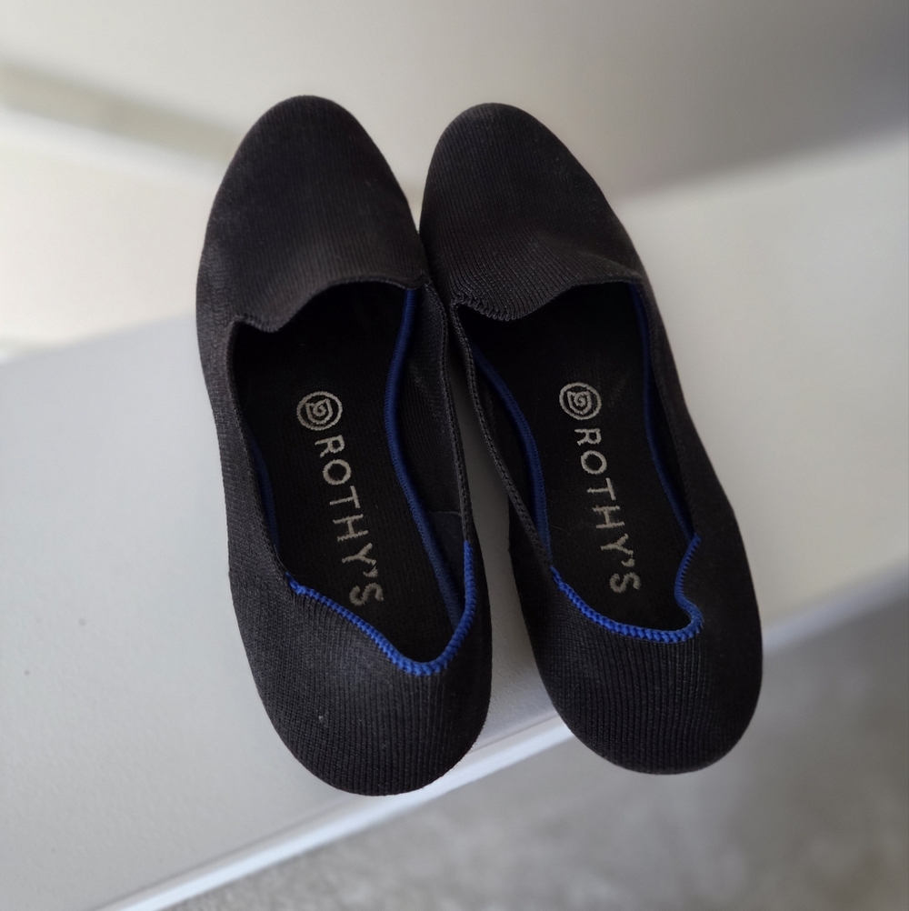 Rothys The Loafer - Black, Size 8